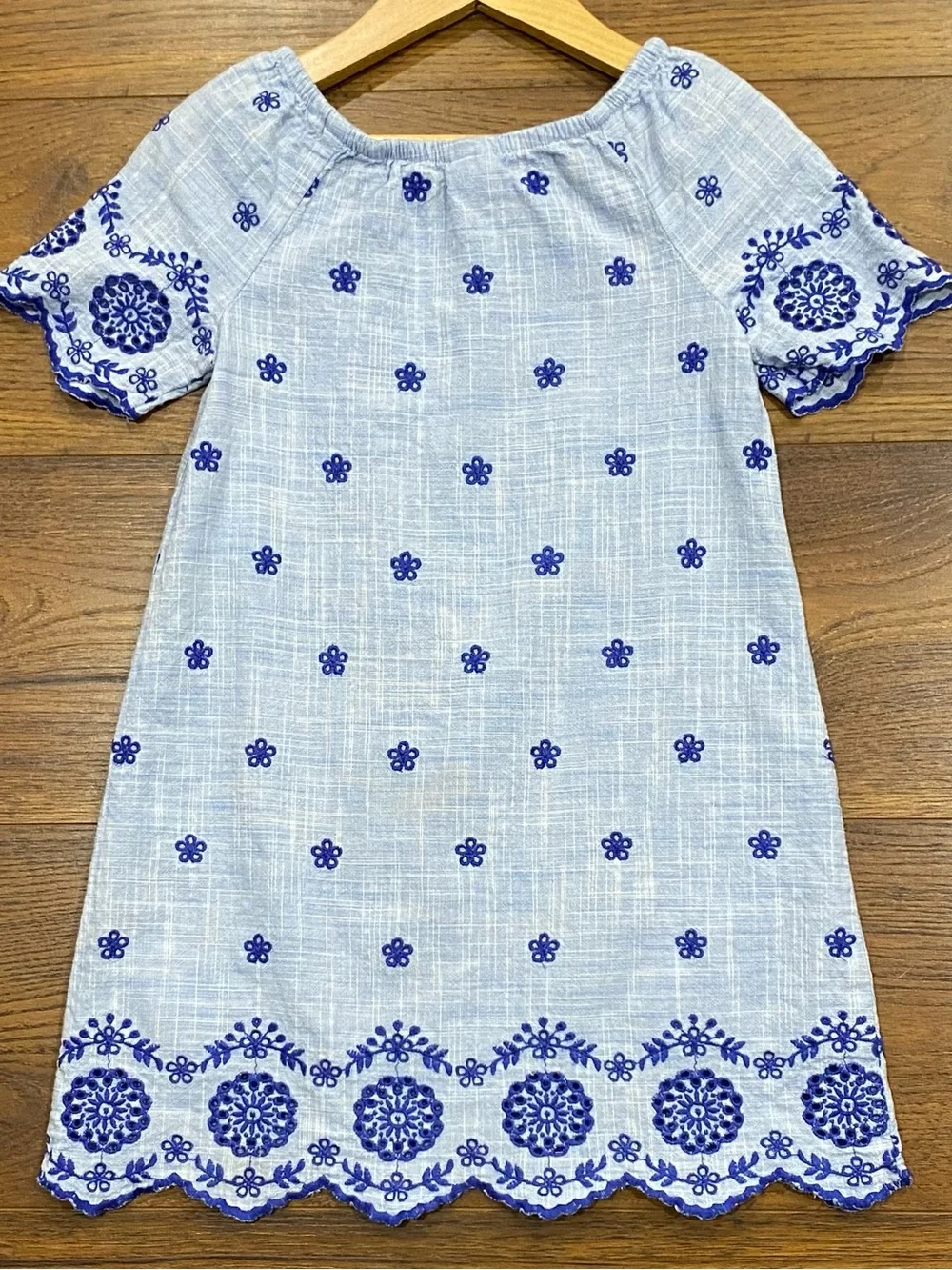 Gymboree Girls ‘Bon Voyage’ Blue Eyelet Dress, Shoes and Modesty Shorts Size 6